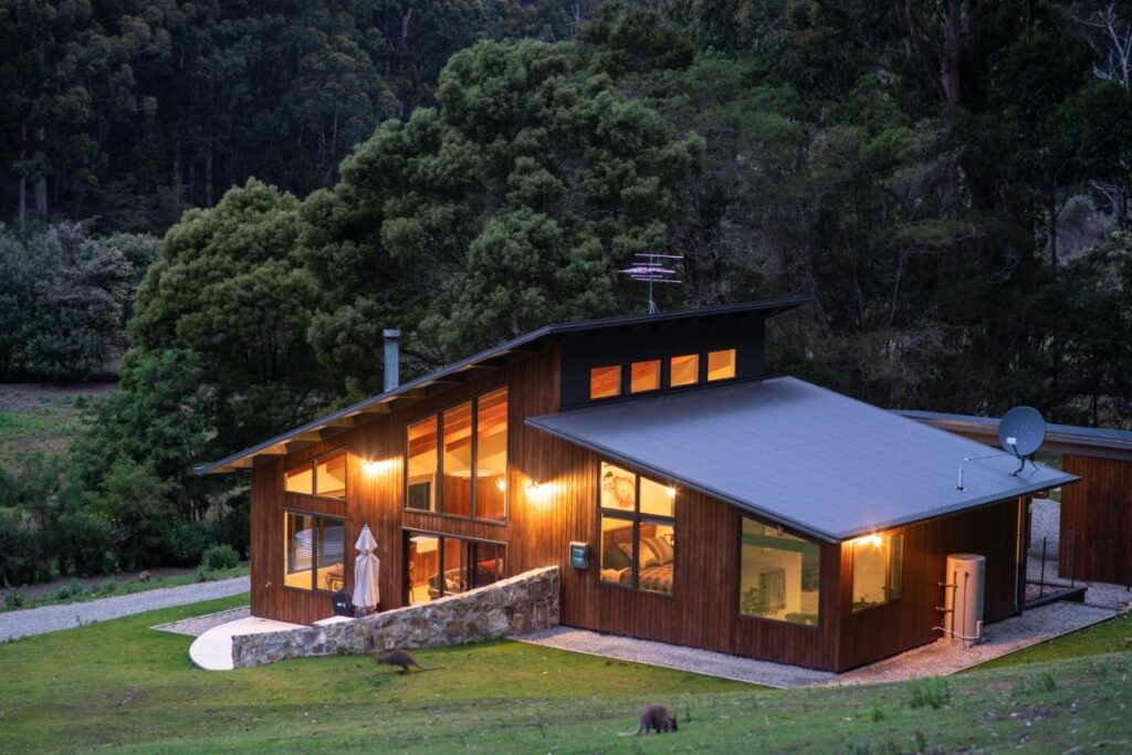 top view of the Adventure Bay Retreat Bruny Island hotel