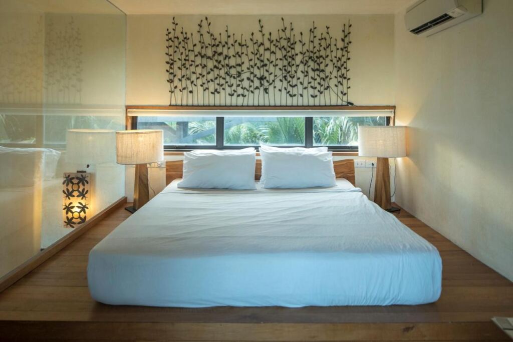 One of the rooms in Bangkok Tree House Bang Kachao.