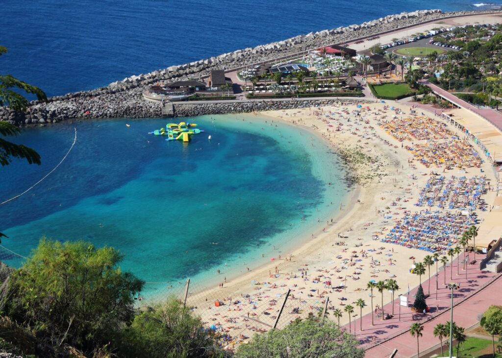 aerial view of the beach in Gran Canaria