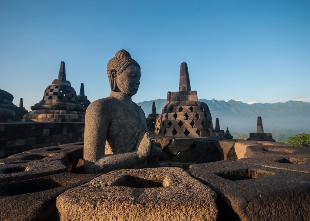 Borobudur temple at morning