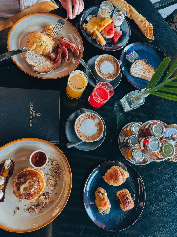 breakfast at the Club Lounge at InterContinental Fiji