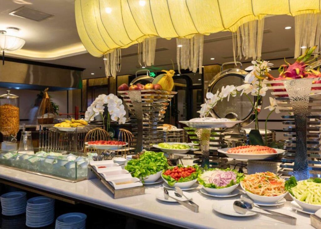 breakfast buffet at FTE Ba Dinh Hotel