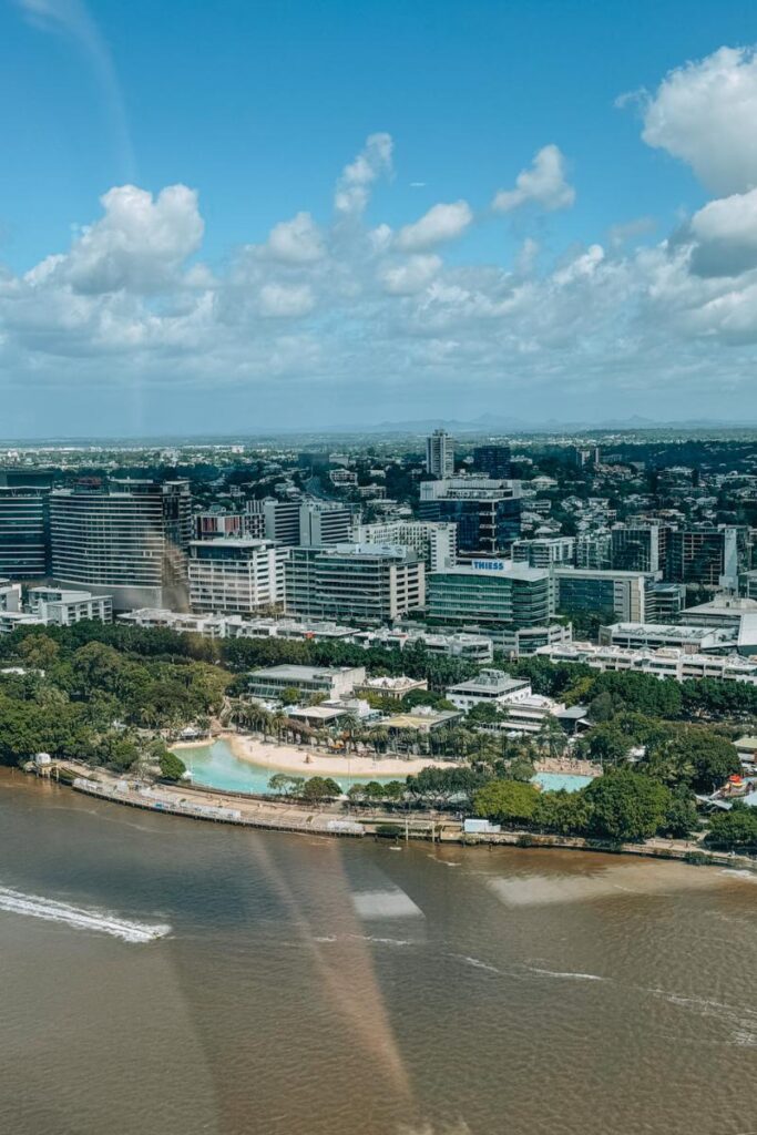 Brisbane The Star Queen's Wharf Sky Deck top views over South Bank