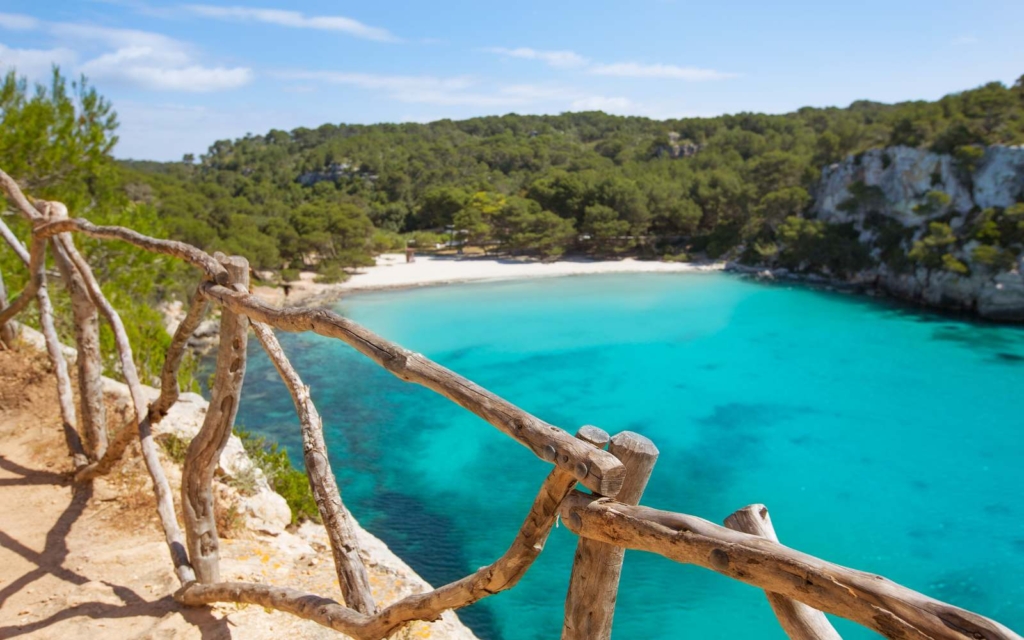 Cala Mitjaneta beach in Menorca