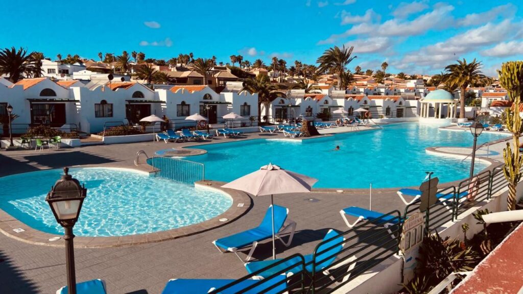 outdoor pool and beautiful apartment bungalows