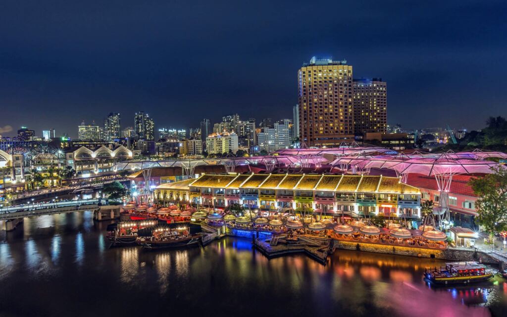 Clarke Quay Singapore at night