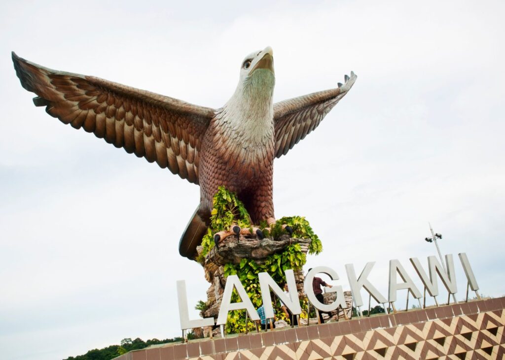 Famous eagle statue in Langkawi