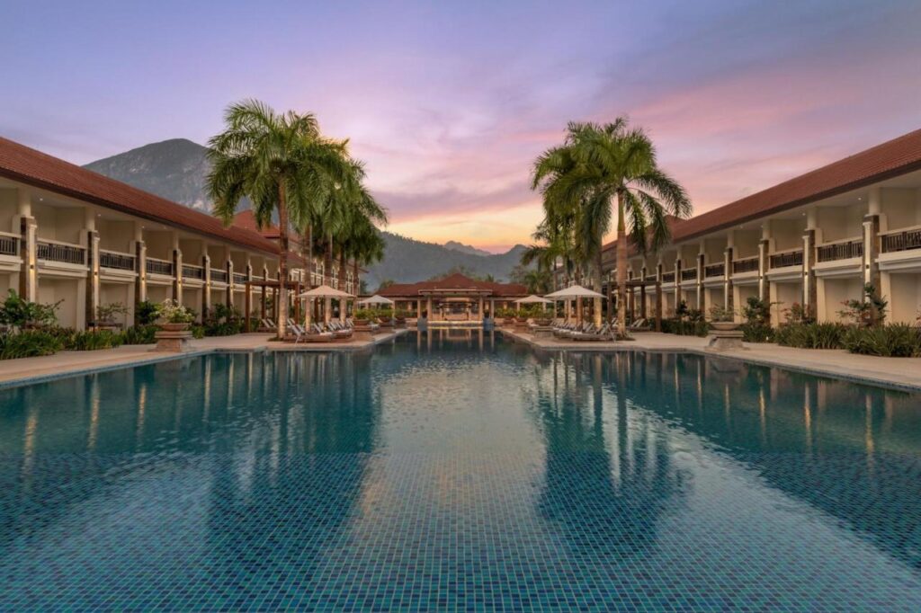 large outdoor pool at Four Points Sheraton in Palawan