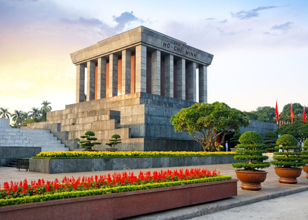 Ho Chi Minh Mausoleum in Ba Dinh Square Hanoi