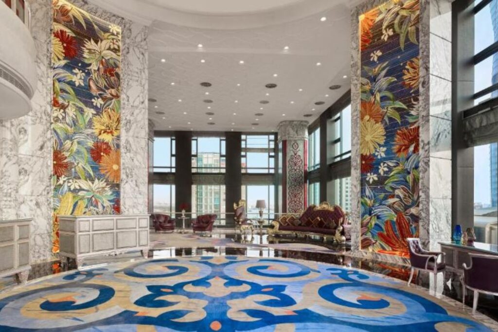 Italian style lobby at the luxurious Reverie Hotel in Ho Chi Minh City