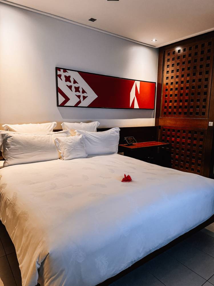 King bed One Bedroom Club Suite InterContinental Fiji