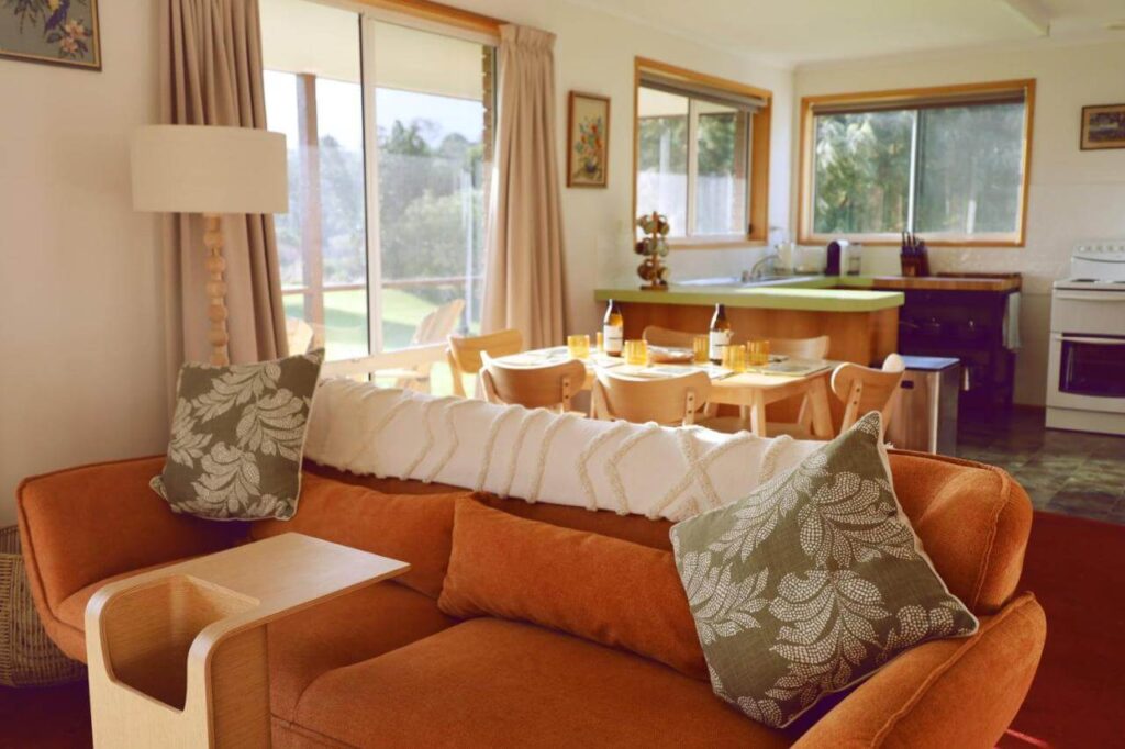 living room and kitchen at Little Belmont