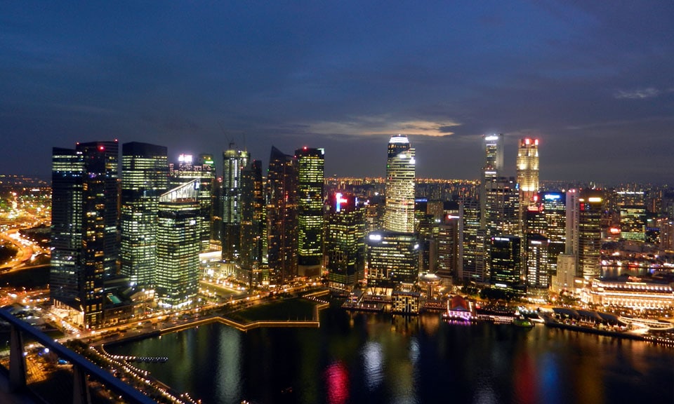 Marina Bay Sands Top Night View