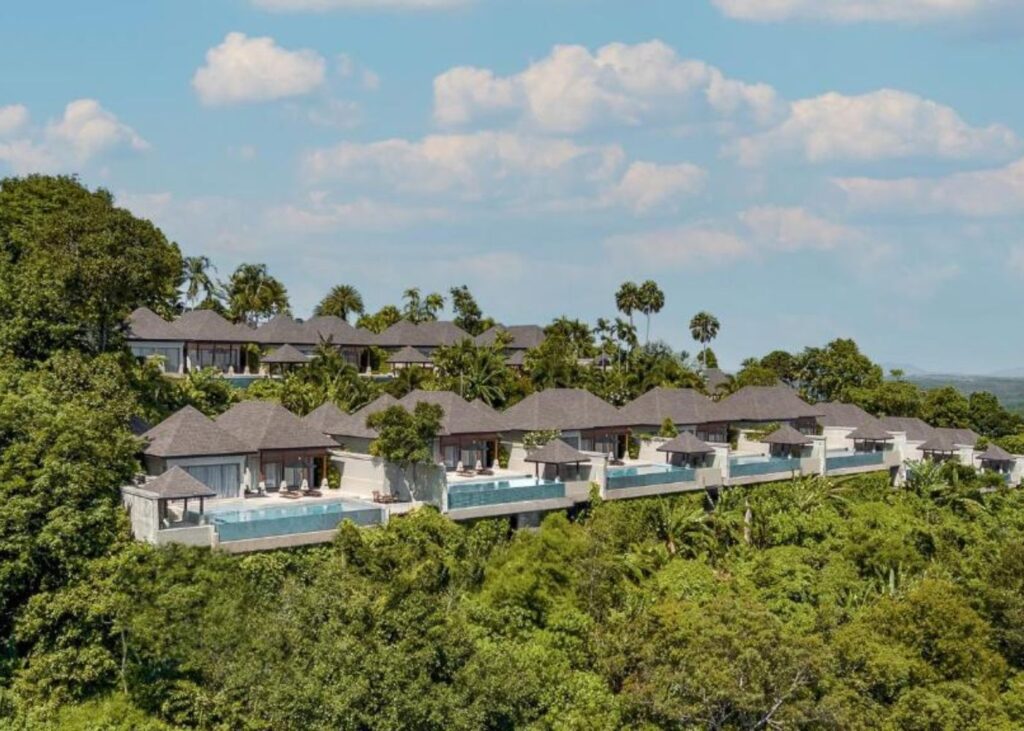 Pool villa at the Pavillions in Phuket Thailand surrounded by lush green garden