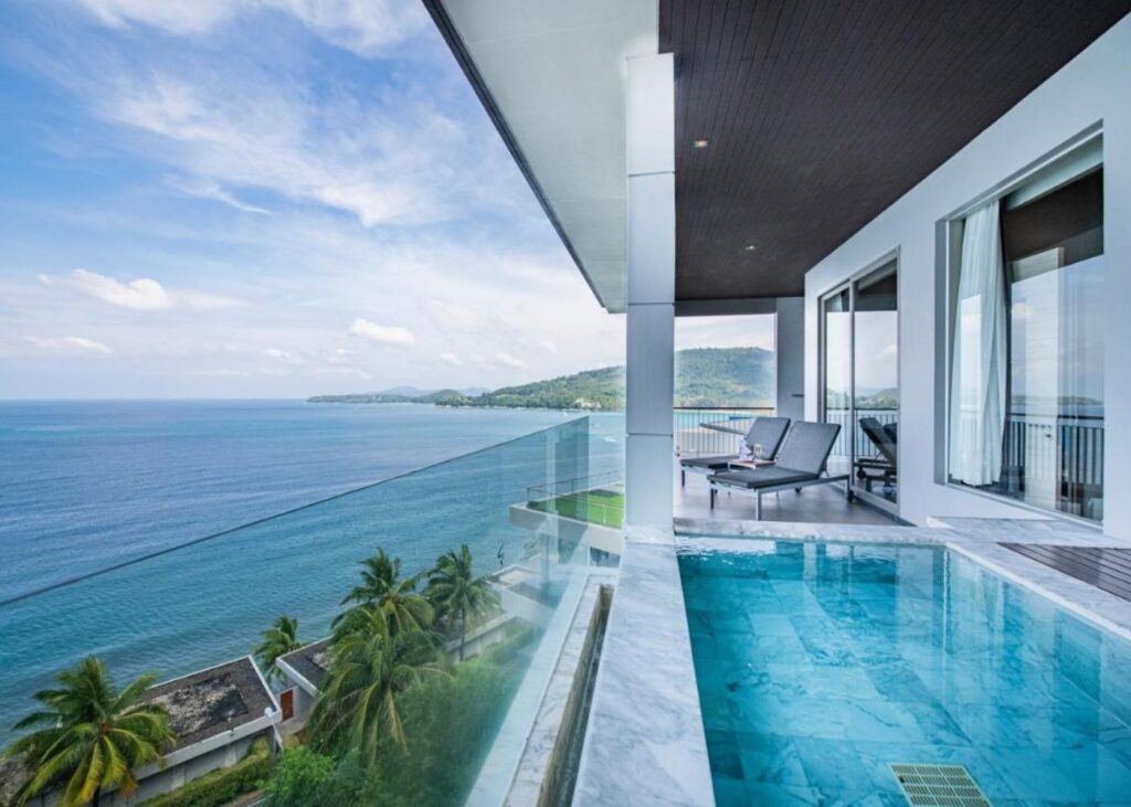 Private pool villa at Cape Sienna Kampala Beach with sea view