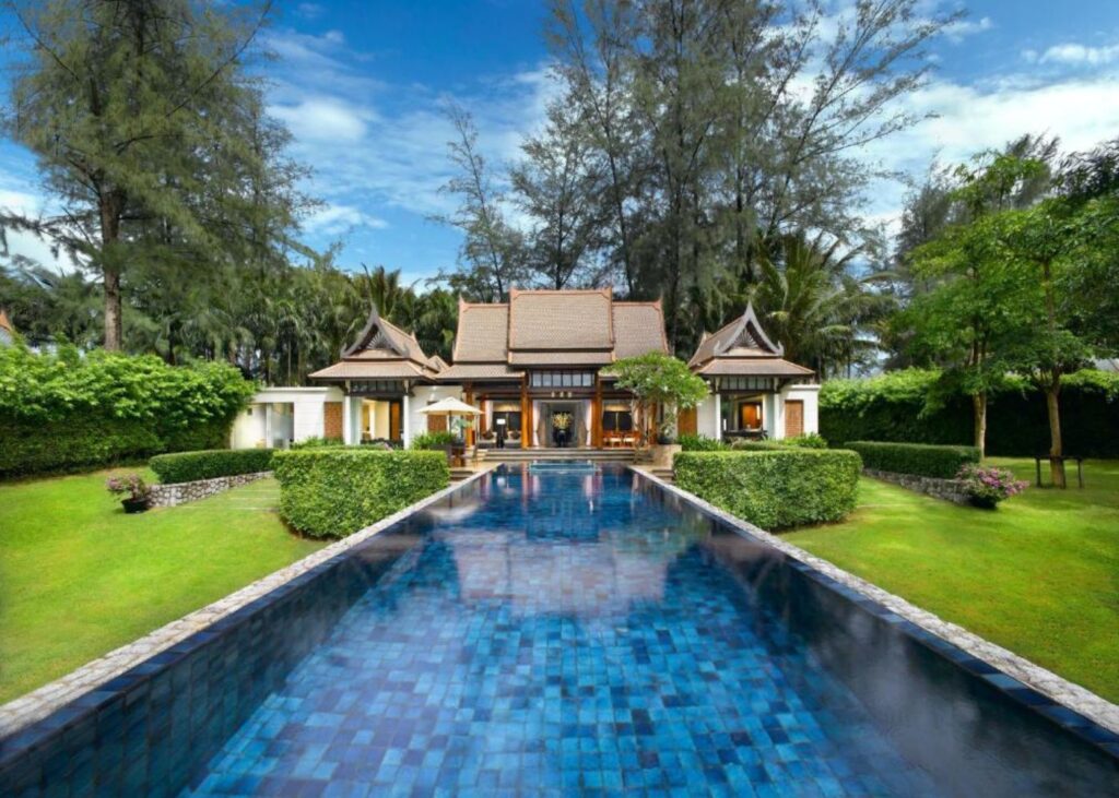 Private pool villa with traditional Thai design at Banyan Tree Phyuket