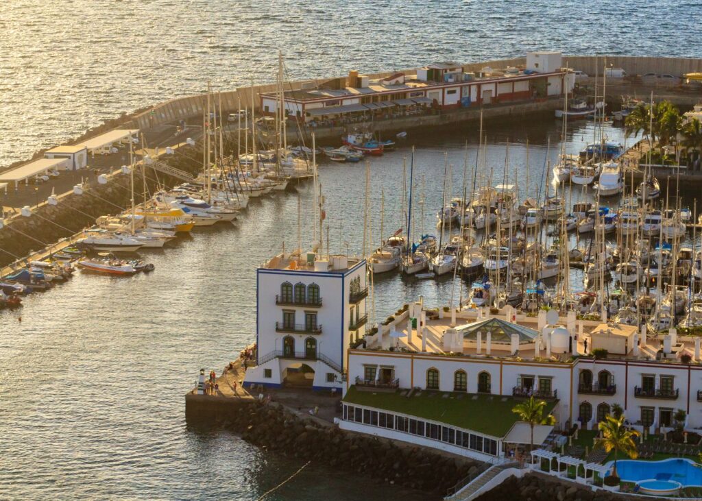 aerial view on Puerto de Mogan in Gran Canaria