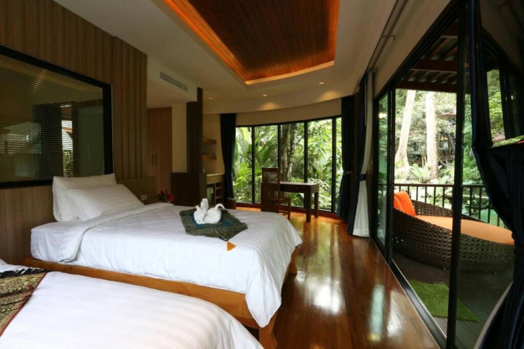 One of the rooms in Rock and Tree House Resort.