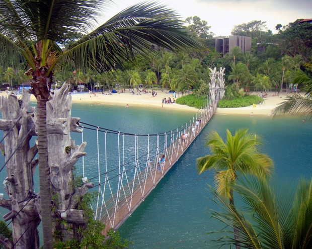 Sentosa Island Singapore Palawan Beach Suspension Bridge