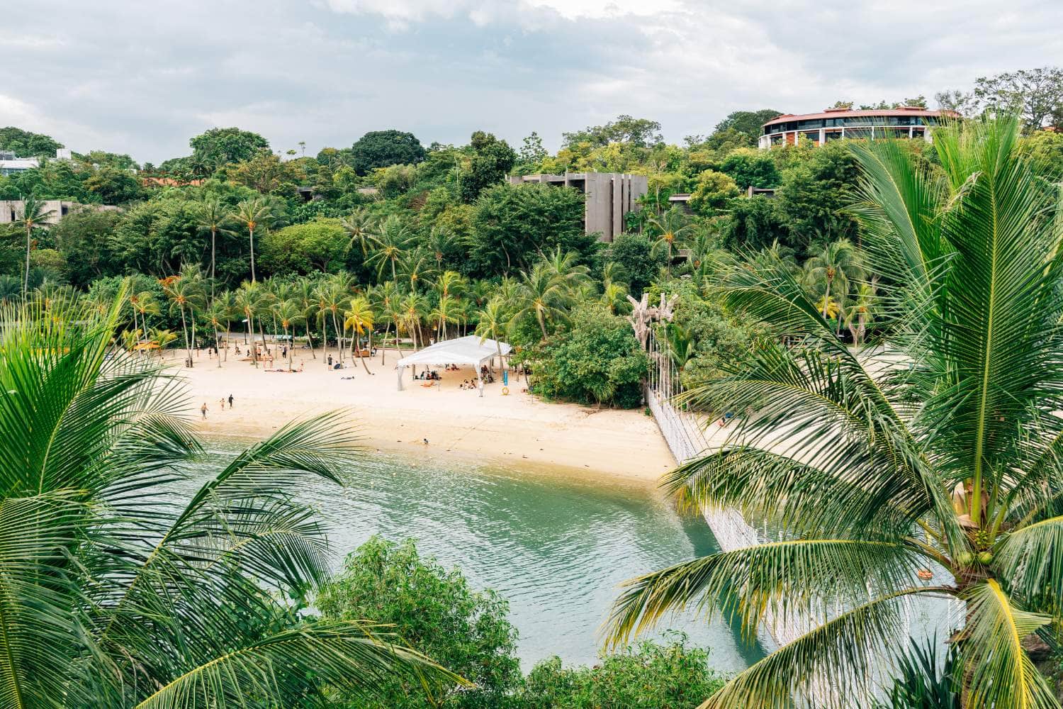Siloso Beach on Sentosa Island Singapore