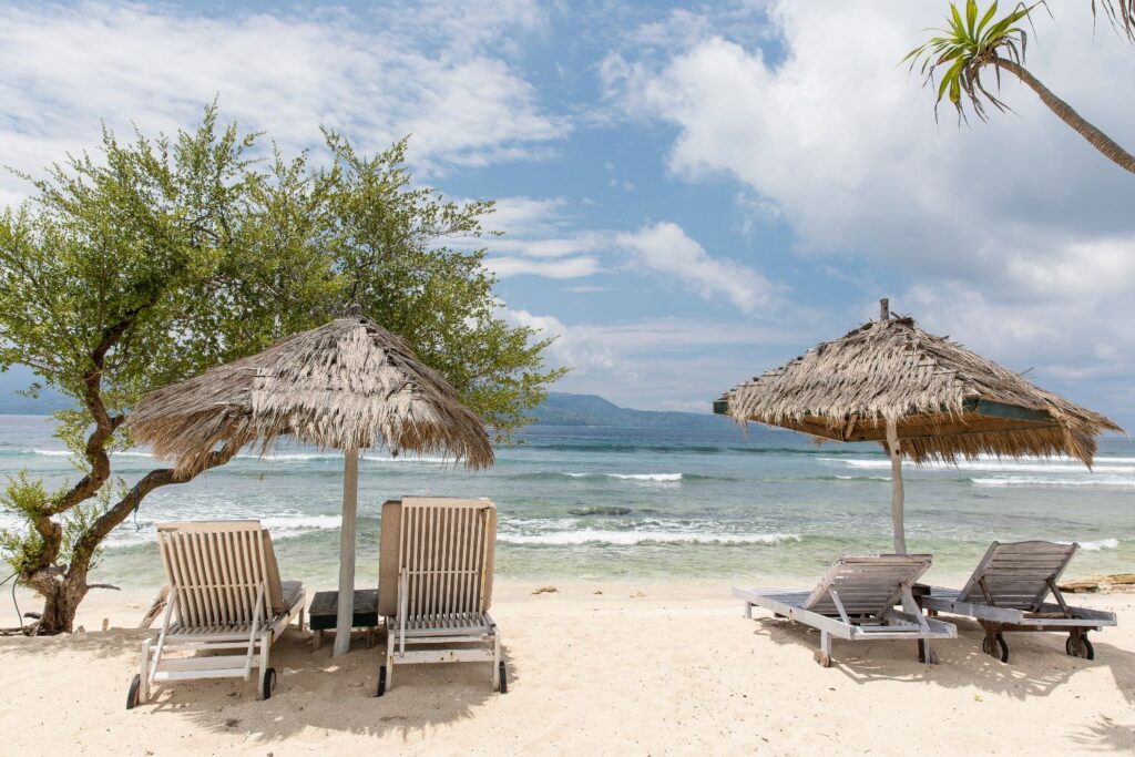 Spend a day relaxing at the beach in Gili Meno