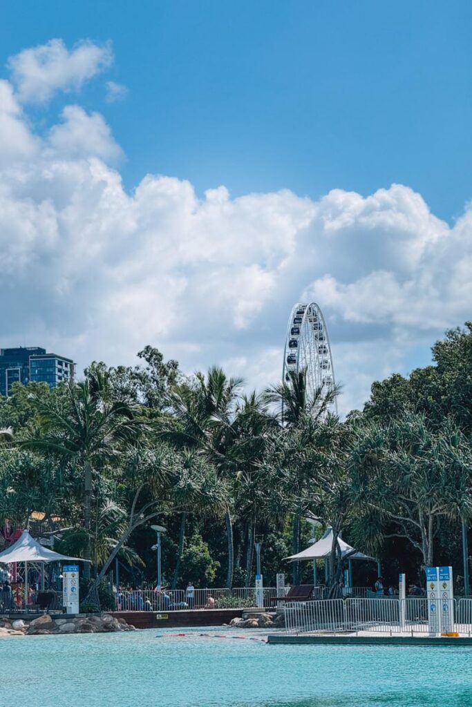 Streets Beach South Bank Brisbane view over Streets Beach