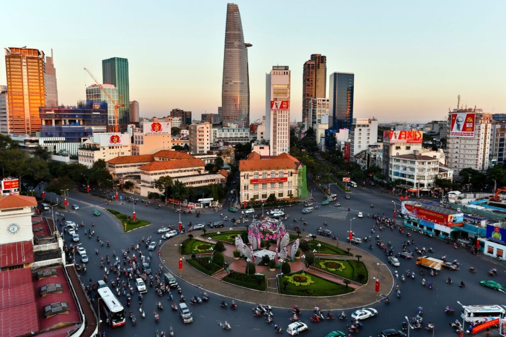 Streets of Ho Chi Minh City Vietnam