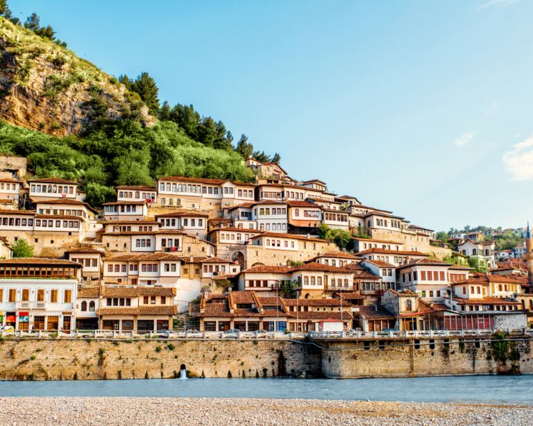 Historic city of Berat in Albania, a World Heritage Site by UNESCO.