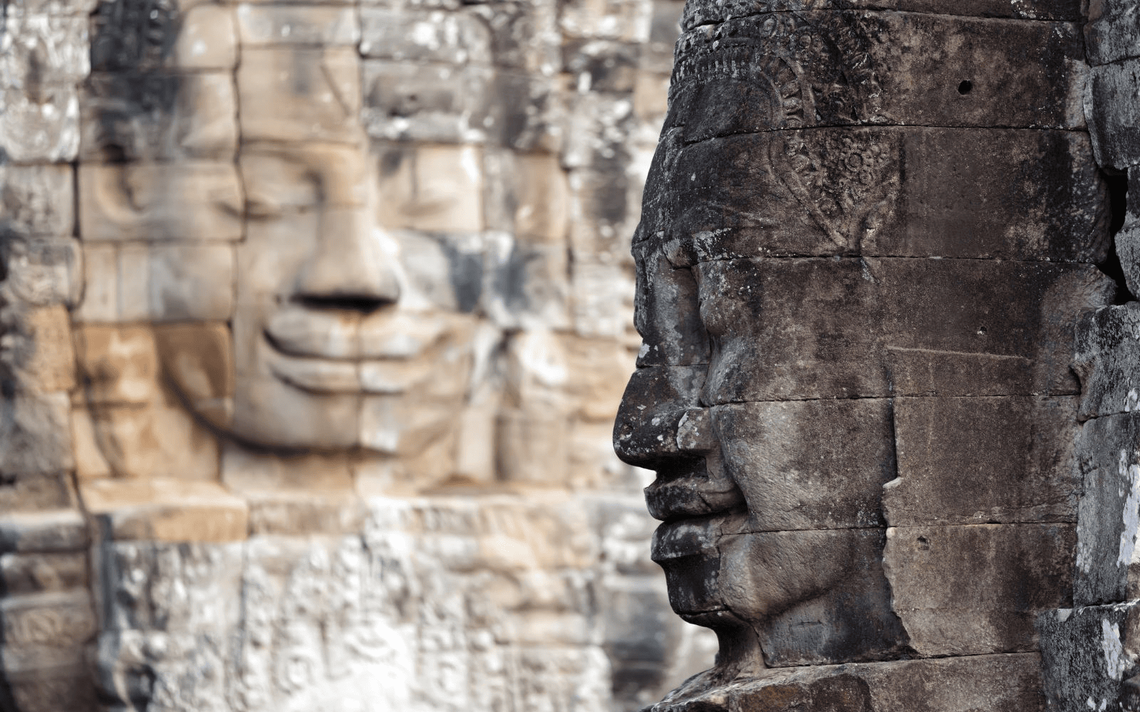Faces at the Bayon Temple in Angkor Thom