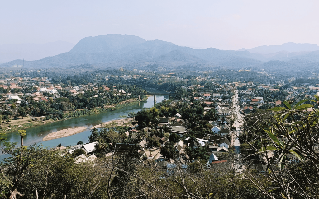 View of the Laos city of Luang Prabang from the Mount Phousi Viewpoint-Abby