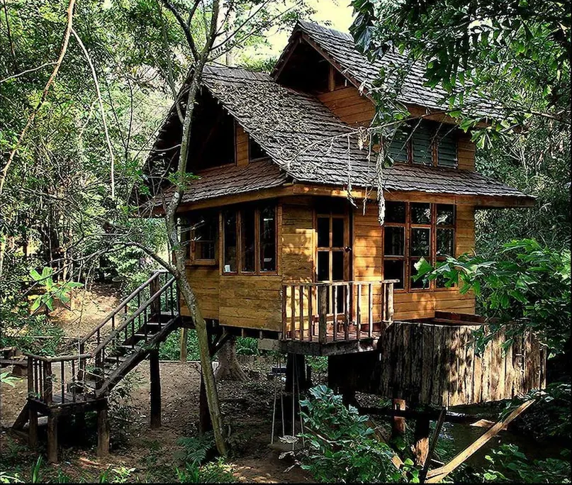 Exterior view of Rabeang Pasak Treehouse Resort.